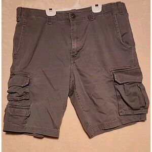 Eddie Baur Mens Size 38 Gray Cargo With Pockets  Shorts